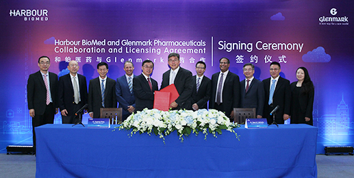 Harbour BioMed and Glenmark Pharmaceuticals Sign Agreement for Greater China to Develop GBR 1302, a First-in-Class Bispecific Antibody for Treatment of HER2-Positive Cancers
